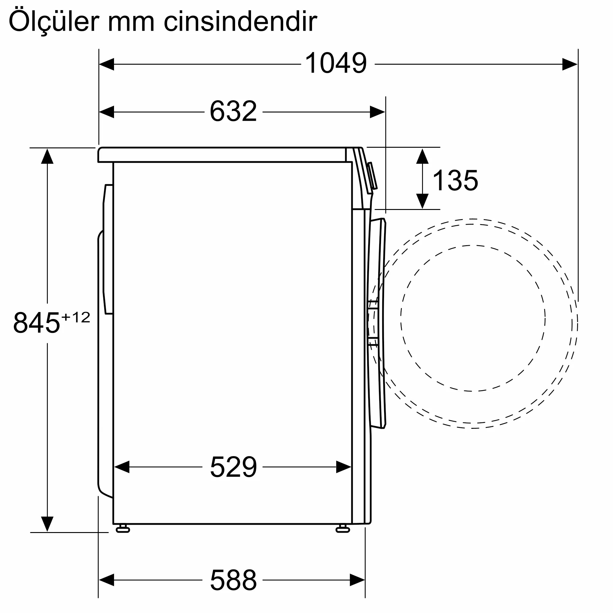 PROFİLO CGA252F0TR 10 KG 1200 DEVİR E-DOS ÇAMAŞIR MAKİNASI